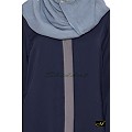 Front open abaya- Blue